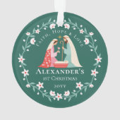 Première photo de Noël de la Nativité religieuse d (dos)