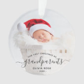 Première photo de Noël des grands-parents, écritur (devant)
