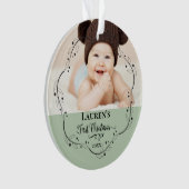 Première photo de Noël du bébé (devant)