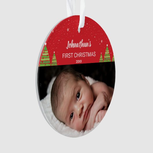 Première photo de Noël du bébé (devant)