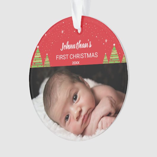 Première photo de Noël du bébé (devant)