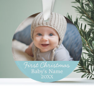 Première photo de Noël du bébé - Arrière - pl