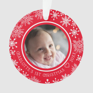 Première photo de Noël du bébé Flammes de neige Ro