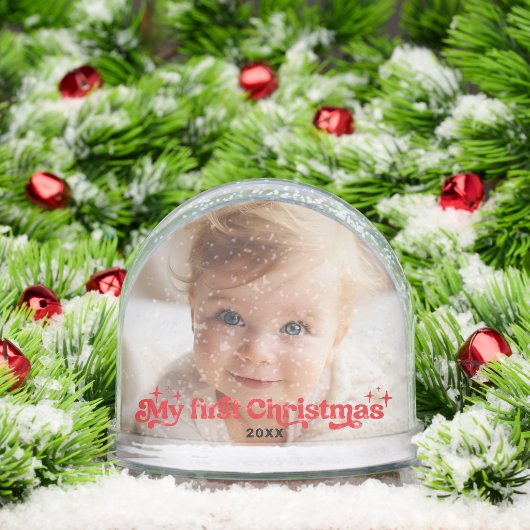 Première photo de Noël du bébé moderne (Noël)