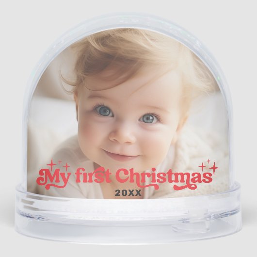 Première photo de Noël du bébé moderne (Arrière)
