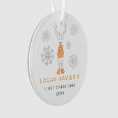 Première photo d'un renne de Noël pour bébé Keepsa (devant)