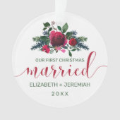 Première photo d'un Rose d'aquarelle marié à Noël (devant)