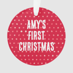 Première photo personnalisée de Noël du bébé pois