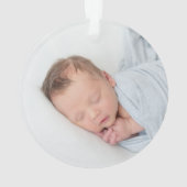 Première photo rayée verte de Noël du bébé (dos)