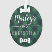 Première photo verte de plaid de Buffalo de Noël | (devant)