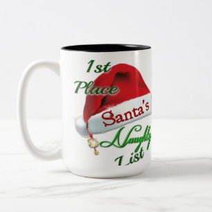 Première place Père Noël Liste des vilains Mug de
