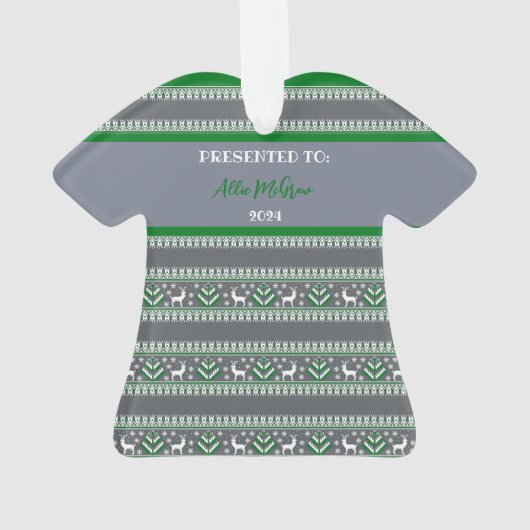 Première place vainqueur du concours de pull de No (dos)