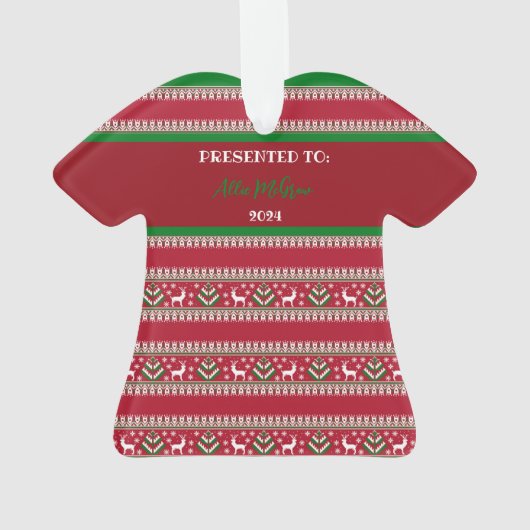 Première place vainqueur du concours de pull de No (dos)