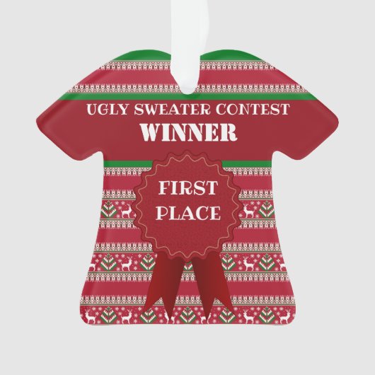 Première place vainqueur du concours de pull de No (devant)