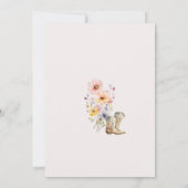 Première Rodéo, 1er anniversaire Invitation de fêt (Dos)