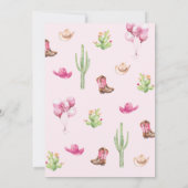 Première Rodéo Girl 1er Invitation anniversaire (Dos)