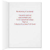 Première Saint Valentin Mignonne Singe sur Saint V (Intérieur (Droit))