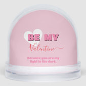 Première Saint-Valentin Moderne Rose et Coeur Blan (Avant)