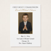 Première Sainte Communion d'un Garçon - Souvenir a (Dos)
