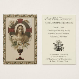 Première Sainte Communion élégante Commémoration S