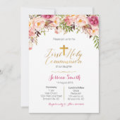 Première Sainte Communion Invitations Fille (Devant)