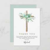 Première Sainte Communion Merci Sage Eucalyptus (Devant / Derrière)