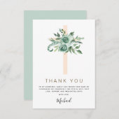 Première Sainte Communion Merci Sage Eucalyptus In (Devant / Derrière)