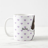 Première Sainte Communion nom tasse pour une fille (Gauche)