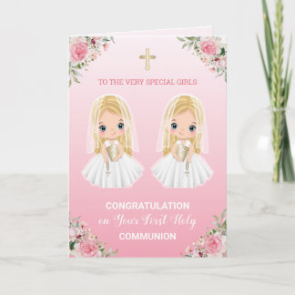 Première Sainte Communion pour carte de vœux Petit