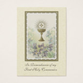 Première Sainte Communion Souvenir Carte Sainte (Devant)