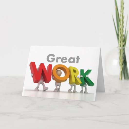 Premiere Series - Geweldig werk Kaart (Voorkant)