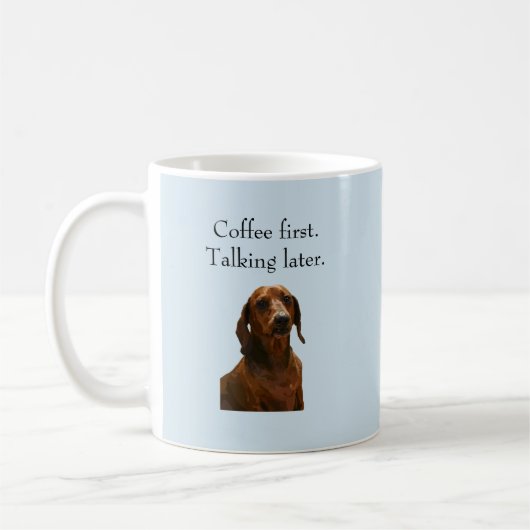 Première tasse drôle de teckel de café (Gauche)