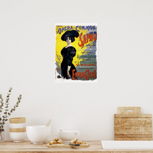  Première van Massenet's Opéra-comique Sapho Poster (Keuken)