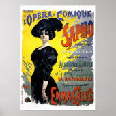  Première van Massenet's Opéra-comique Sapho Poster (Voorkant)