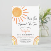 Première visite autour du Soleil Boho Invitation A (Debout devant)