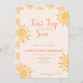 Première visite autour du soleil Invitation d'anni (Devant / Derrière)