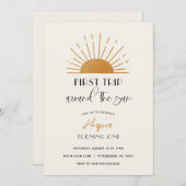 Première visite autour du soleil Invitation d'anni (Devant / Derrière)