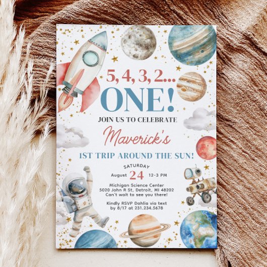 Première visite autour du soleil Invitation d'anni