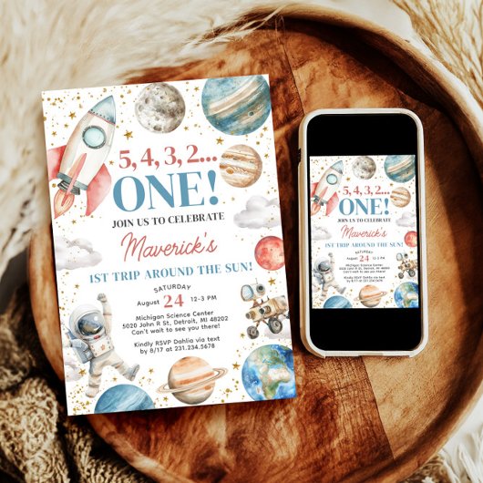 Première visite autour du soleil Invitation d'anni