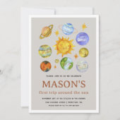 Première visite autour du soleil Invitation d'anni (Devant)