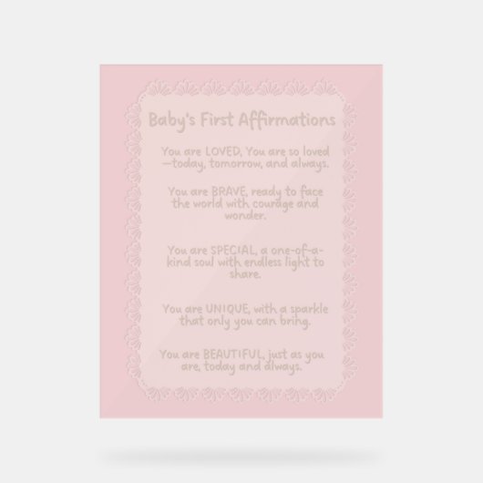 Premières affiliations de bébé | Paroi de pépinièr (Recto)