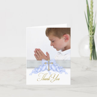 Premières cartes de Merci de communion de photo