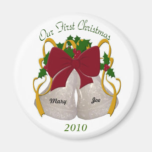 Premières cloches de mariage de Noël Magnet