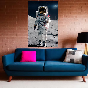 Premières femmes sur la lune AI Art Poster