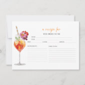 Premières Fêtes des mariées florales Spritz Cartes (Devant)