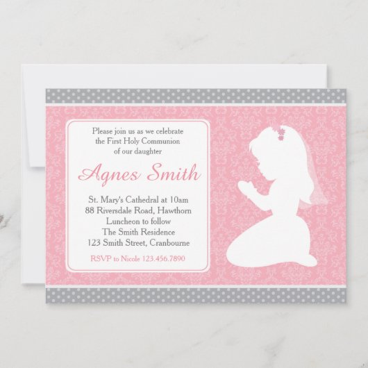 Premières invitation de communion/d'abord (Devant)