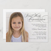 Premières invitations de fantaisie de communion de (Devant / Derrière)