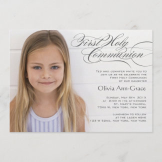Premières invitations de fantaisie de communion de