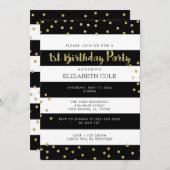 Premières invitations de fête d'anniversaire (Devant / Derrière)
