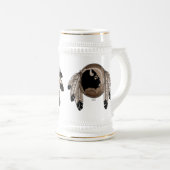 Premières nations Bière Mug Faune Art Stein Mug (Devant droit)